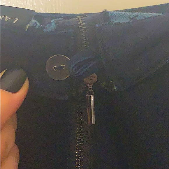 Lane Bryant Dark Denim Fringed Skirt - Picture 4 of 7